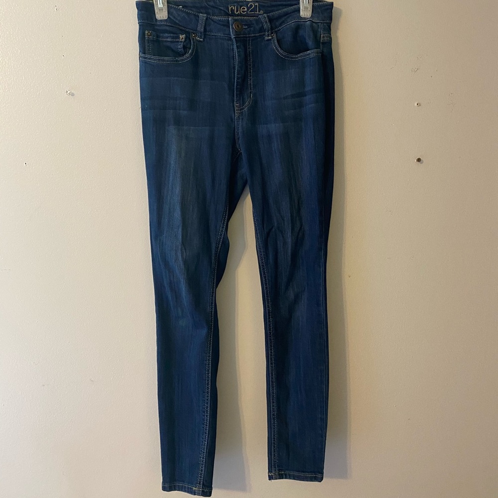 dark blue mid rise Rue 21 jeans